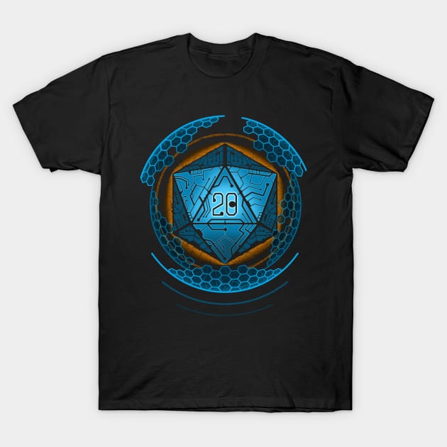 Sci-fi Shield D20 T-Shirt by MaratusFunk